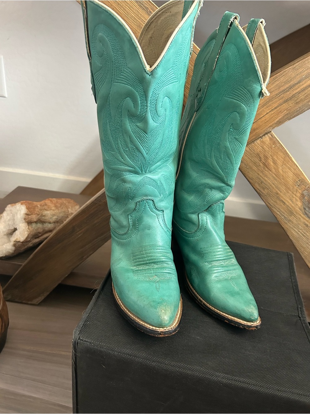 Vintage Durango Turquoise Western Cowboy Boots - Picture 7 of 10